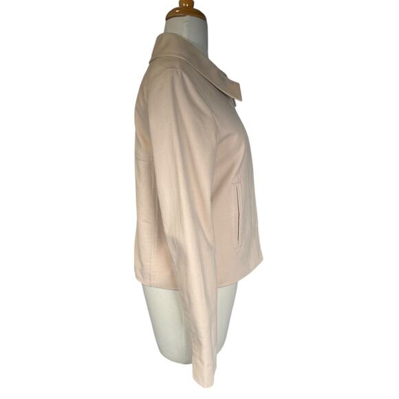 Maxazria Collection Blush Pink Button-Down Jacket 100% Cotton Shell, Size Small - Picture 5 of 11